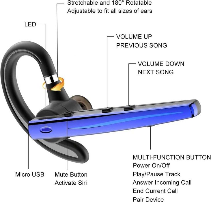 Bezprzewodowa słuchawka do rozmów BLUETOOTH mikrofon dla kierowców 494