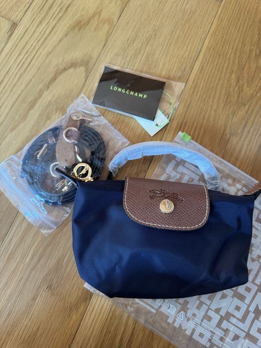 Mala longchamp mini azul marinha