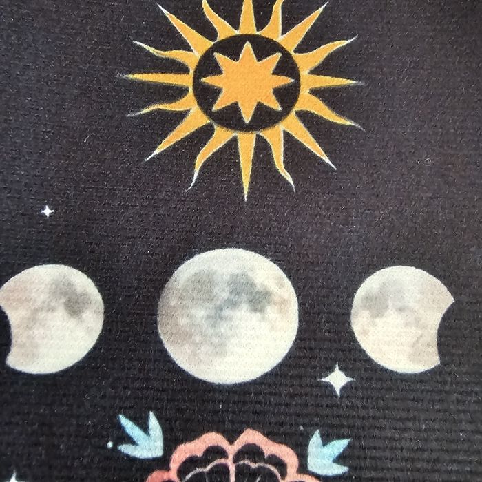 Toalha "Lua e Flores" p/ Tarot ou Decoração