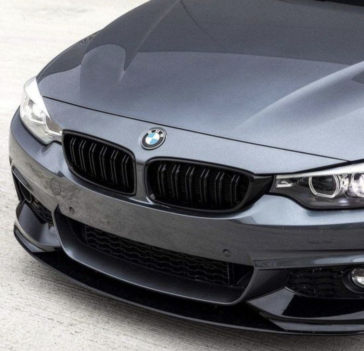BMW F32 F33 F36 Nerki Atrapa Przedniego Zderzaka M4 czarny połysk