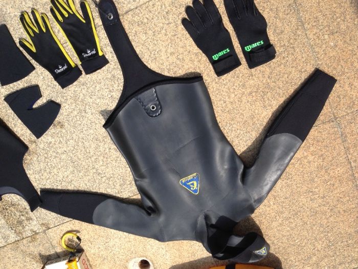 Equipamento de mergulho Autónomo e 3 kg de chumbo