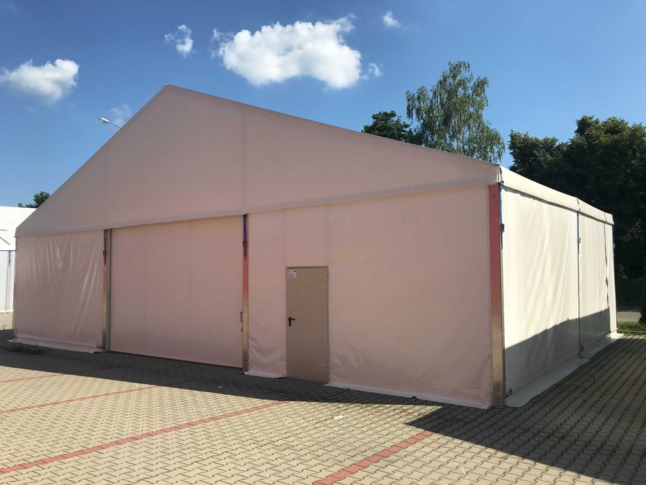 NIEUŻYWANA hala namiotowa 450 m2 (szer 15 m, dł 30 m, wys 3,6 m)