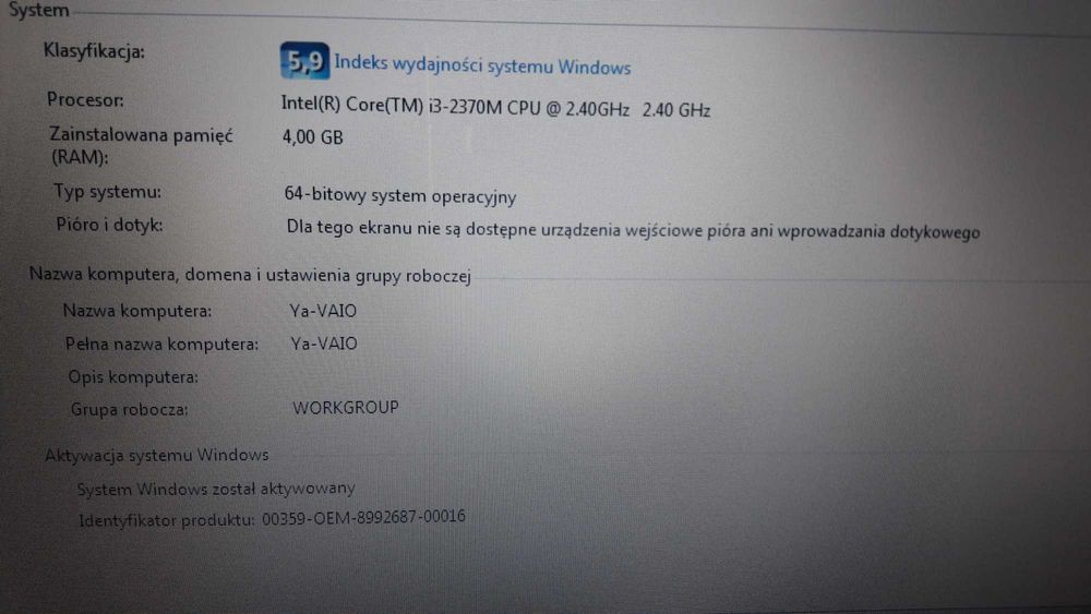 2 laptopy VAIO  SONY