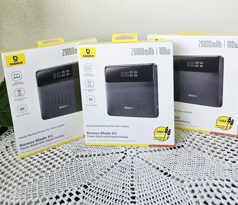 Павербанк Baseus 20000 mAh/100W
Power Bank Baseus 20000 мАг