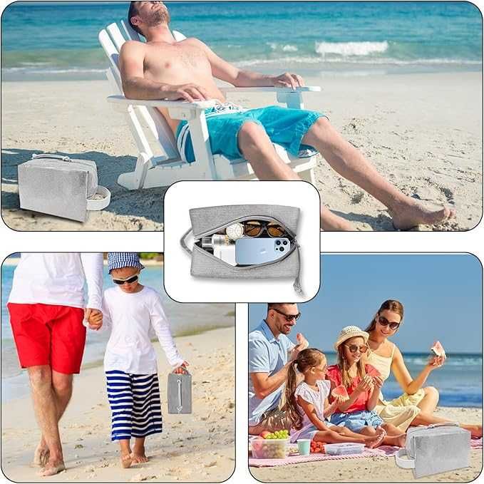 CCUCKY Kosmetyczka - Błyszczące srebro