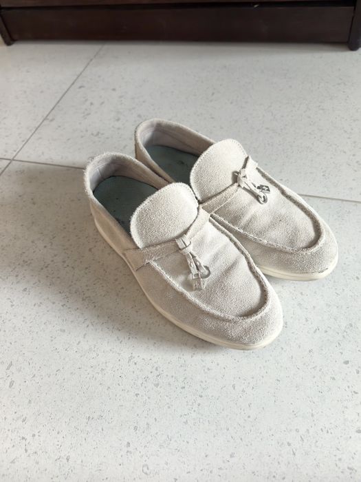 Loafers w stylu Loro Piana skórzane