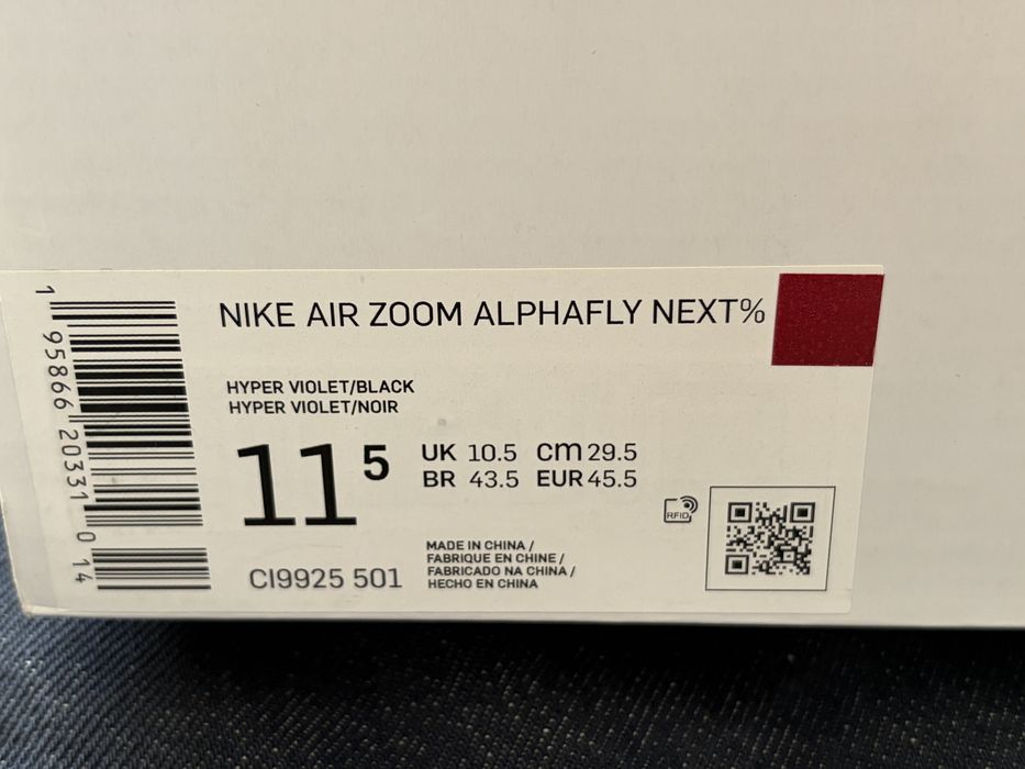 Sapatilhas Nike Alphafly Next %  45.5 novas