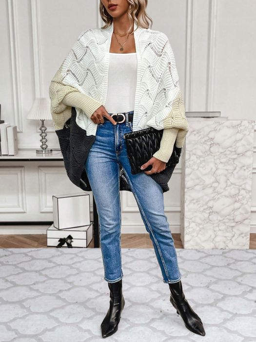 Kardigan Bez Zapięcia Oversize Casual Shein L 40