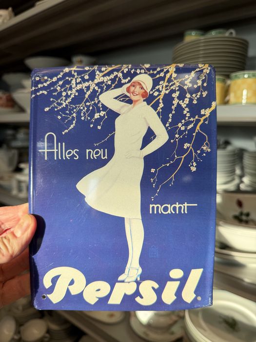 Plakat blaszany metalowy reklamowy reklama Persil retro vintage