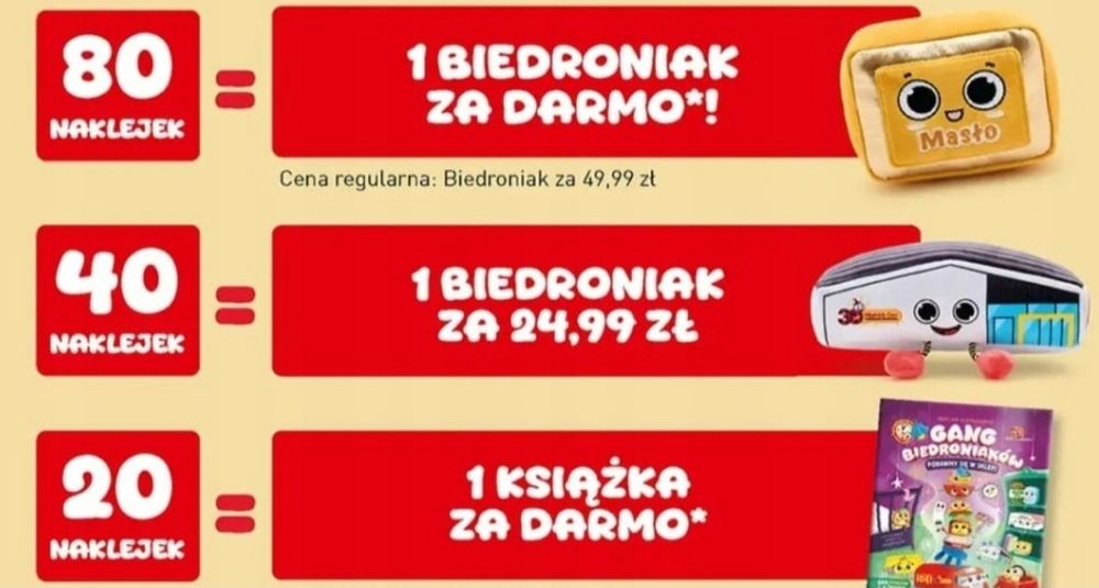 Naklejki na sztuki GANG BIEDRONIAKÓW Biedronka cena za 10 sztuk