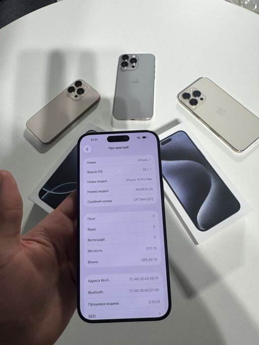 ‼️Iphone 15 pro max 512 BLUE TITANIUM ‼️