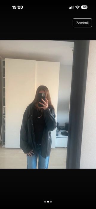 skórzana kurtka oversize stradivarius