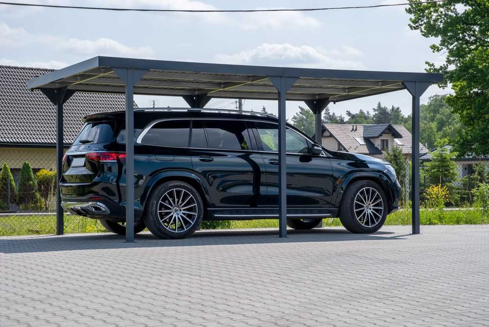 Wiata garażowa metalowa z dachem 15,39 m2 Corciano Carport Leroy Merlin