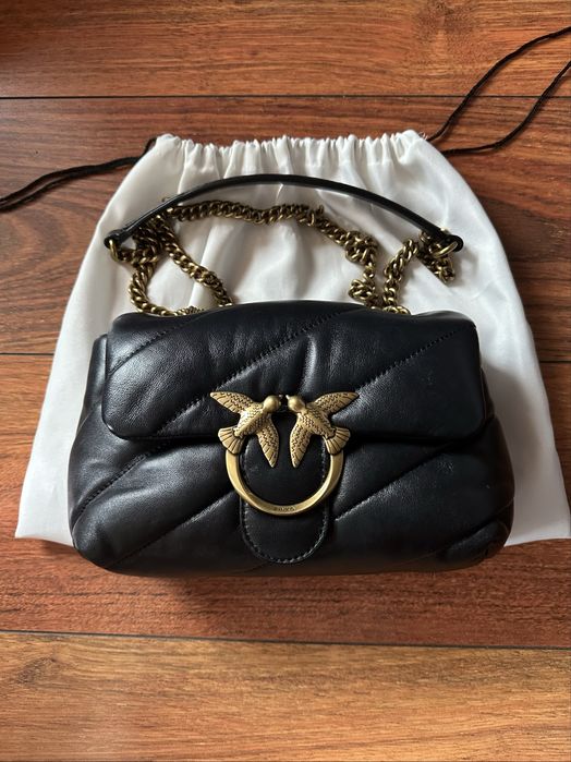 Torebka Pinko mini puff torebka na ramie pinko czarna pinko puff