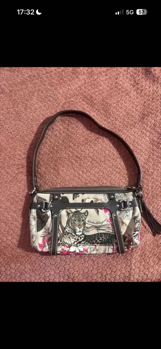 Salvatore Ferragamo jungle leopard bag vintage - torebka na ramię, jak nowa