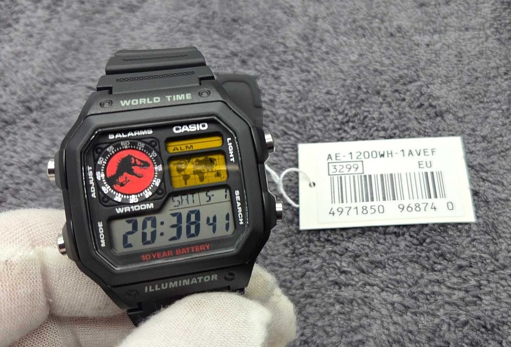 Casio Royale JURASSIC PARK V2 MOD – AE-1200WH – Fabrycznie Nowy