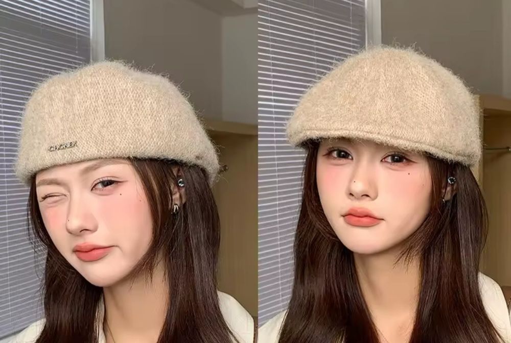 Берет тёплый  стильный женский р.55-60