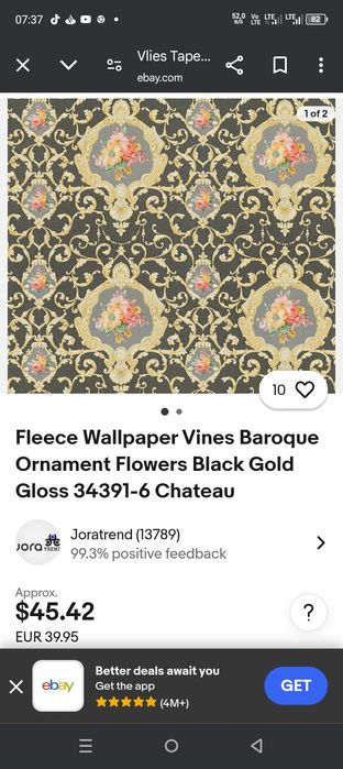 2 rolki tapety Tapeta polarowa Winorośl Barokowy ornament Kwiaty