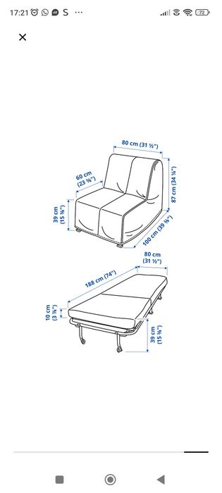 Fotel rozkładany IKEA