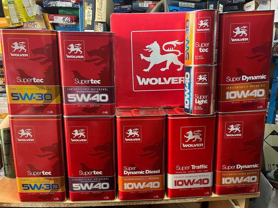 (РОЗПРОДАЖ) Моторна олива Wolver 10w40 / 5w40 / 5w30