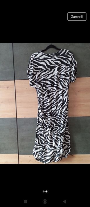 Sukienka Sinsay nowa XL biało czarna zebra
