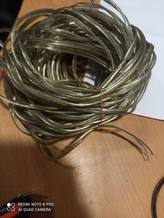Аудиокабель в силикона медь 25 метров
