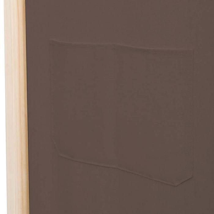 vidaXL Parawan 6-panelowy, brązowy, 240 x 170 x 4 cm, tkanina