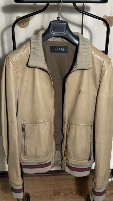 Шкіряний бомбер Gucci
