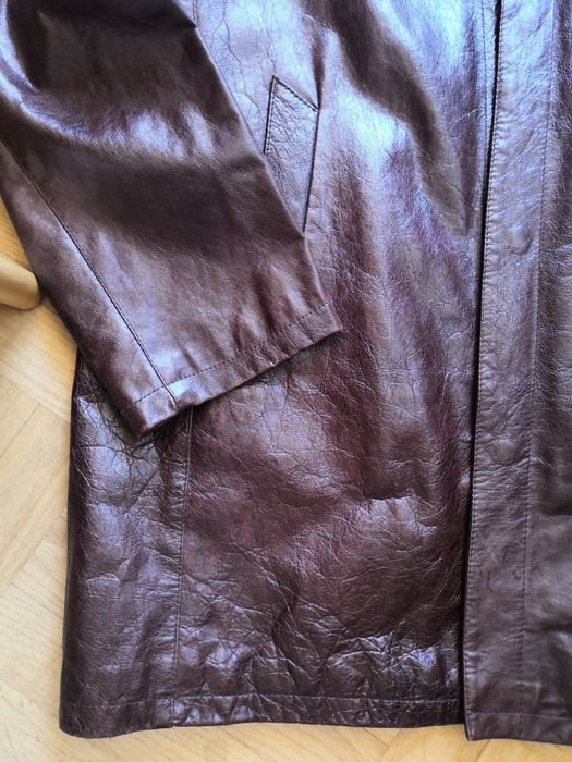 Skórzana kurtka męska brązowa