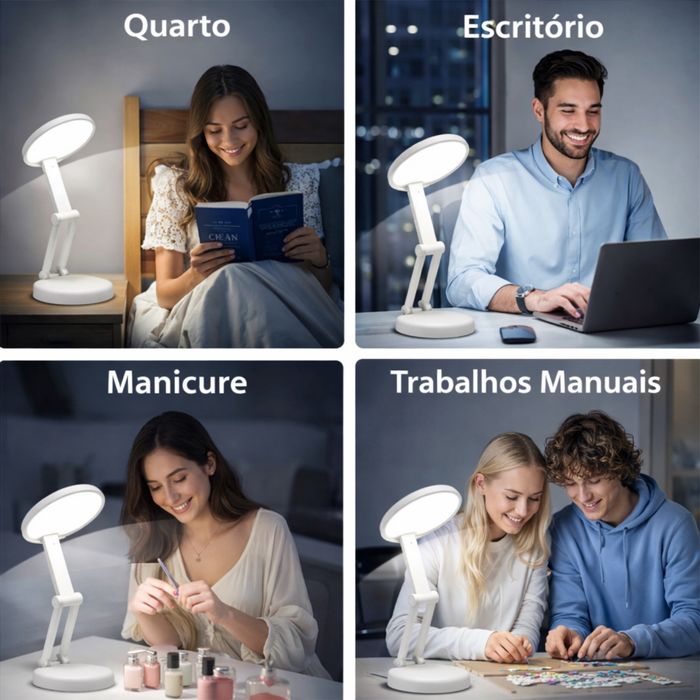 Candeeiro LED Portátil Recarregável – Ideal para Casa,Viagem e camping