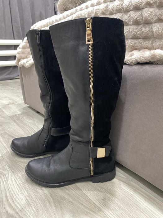 высокие сапоги на овчине