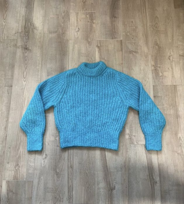 Turkusowy sweter H&M Alpaca Blend