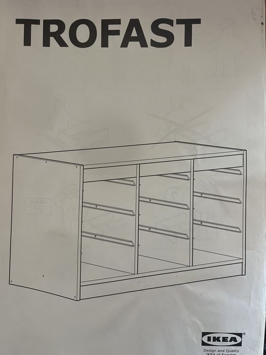 Movel IKEA Trofast com 7 caixas