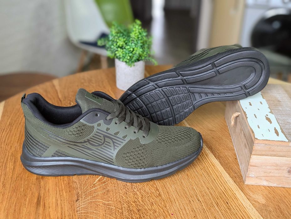 Чоловічі кросівки великого розміру хакі зелені кроссовки большие