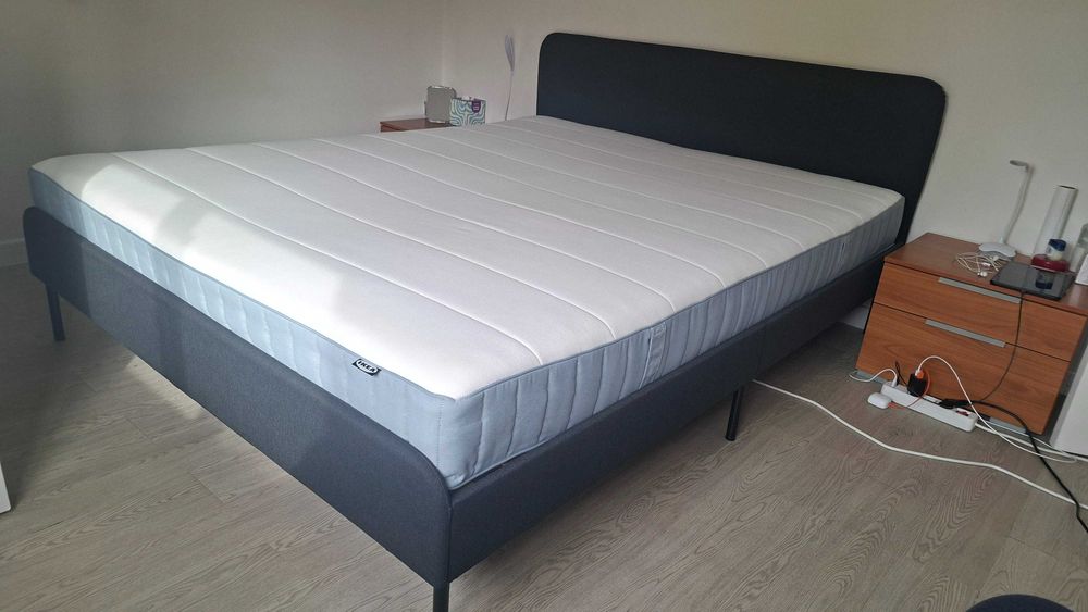 Cama de casal Slattum (160x200) com colchão Vesteroy da Ikea