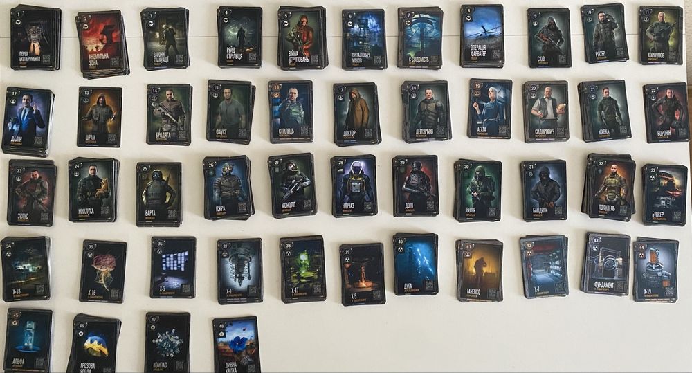 48/48 ПОВНА КОЛЕКЦІЯ КАРТОК СТАЛКЕР2  stalker2 атб колекція