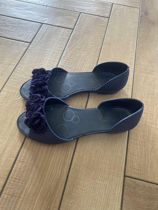 Damskie buty baleriny gumowe CCC rozmiar 39 granatowe