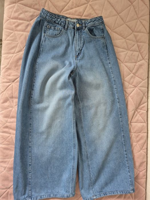 Jeansy dżinsy wide leg Reserved rozmiar 164 szerokie nogawki spodnie dżinsowe