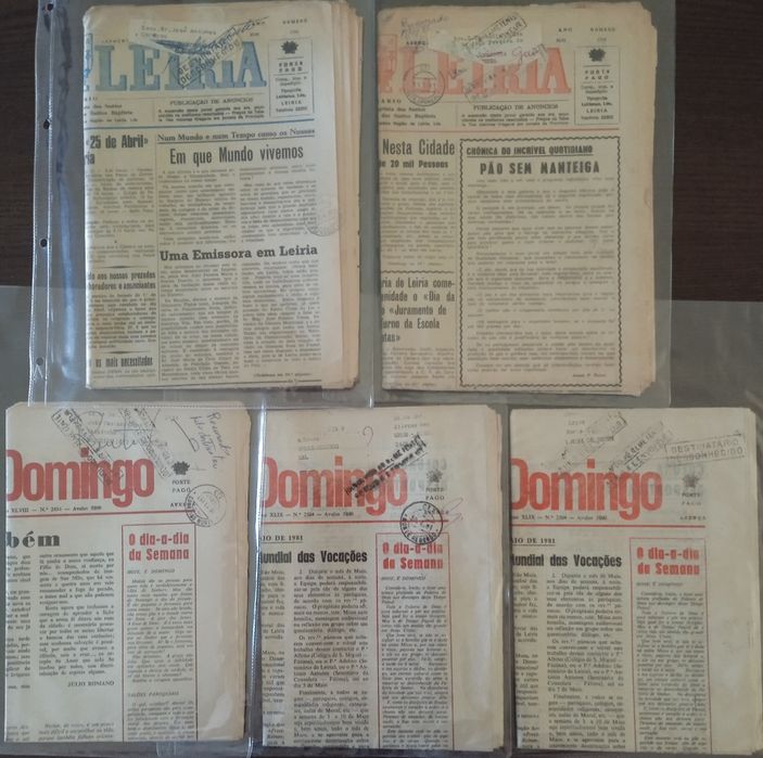 Jornais antigos selados