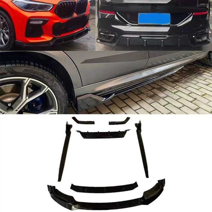 Комплект обвісу для BMW X6 G06 диффузор спойлер сплиттер губа пороги обвес сплiтер
