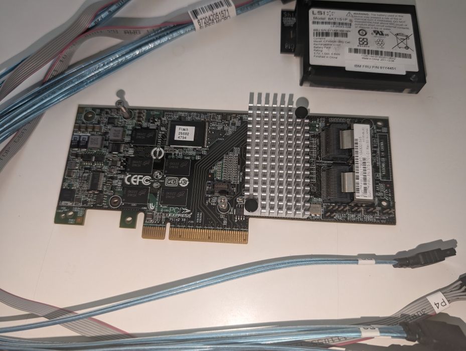 LSI megaraid sas 9261-8i pcie to sata (8 sata)