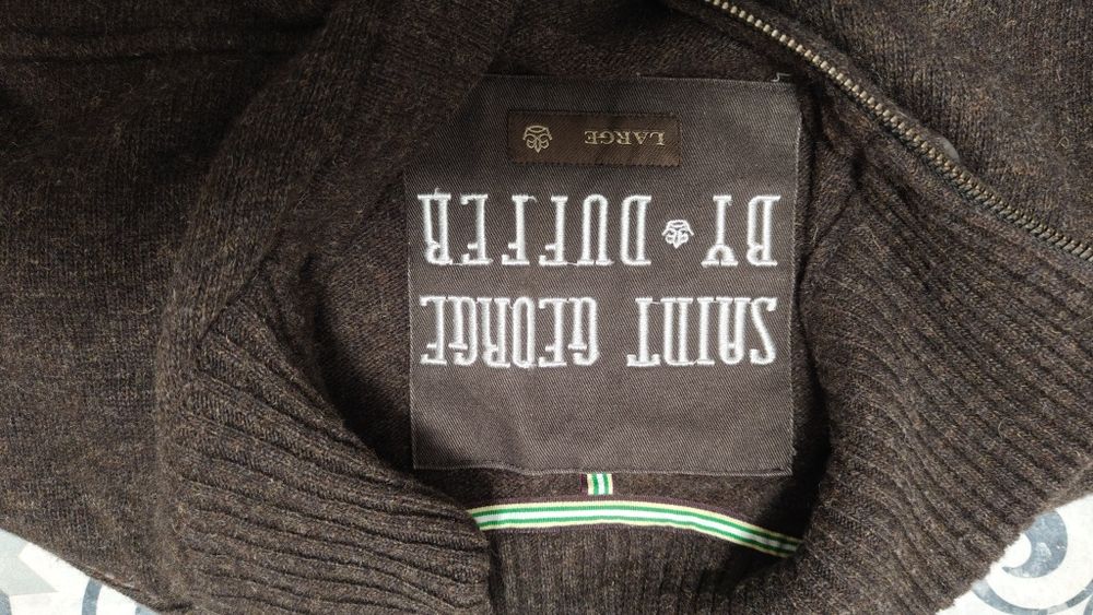Sweter St. George r. L brąz Wełna golf kurtka