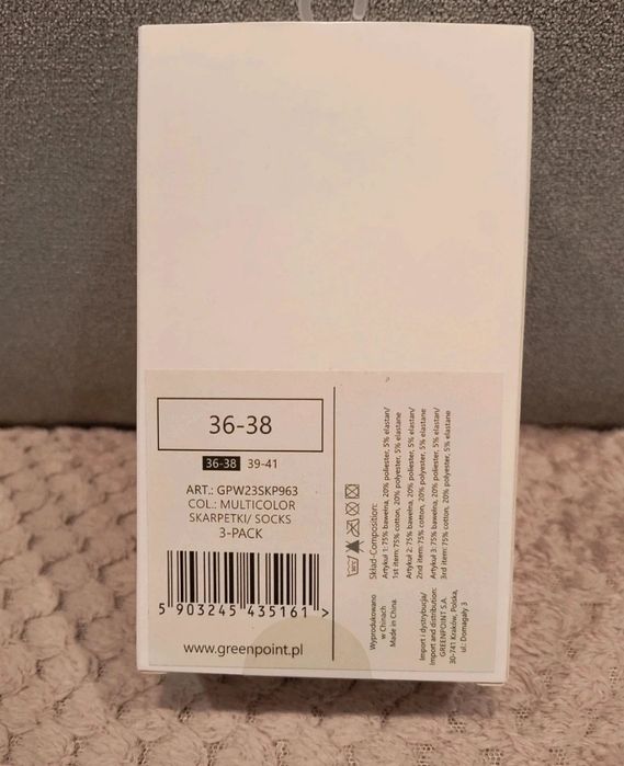 Elegancki komplet skarpet 36-38 - 3 pak
