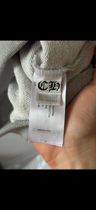 Szara bluza chrome hearts x matty boy L grey hoodie cross
