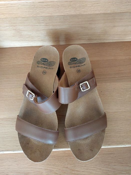 Buty 39 Scholl klapki skórzane damskie