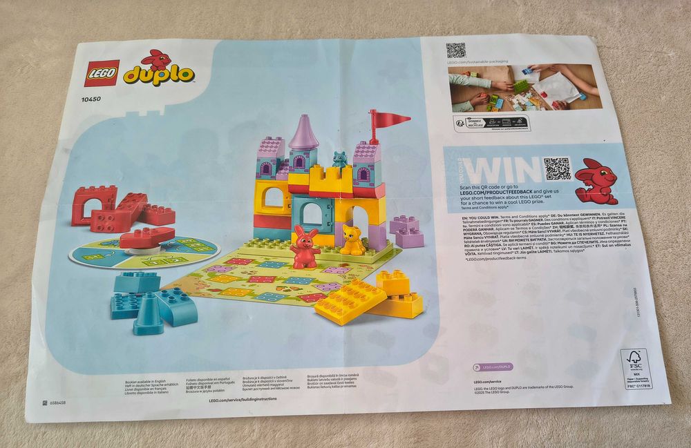 Zestaw LEGO DUPLO- Gra, Zamek, Hopsy
