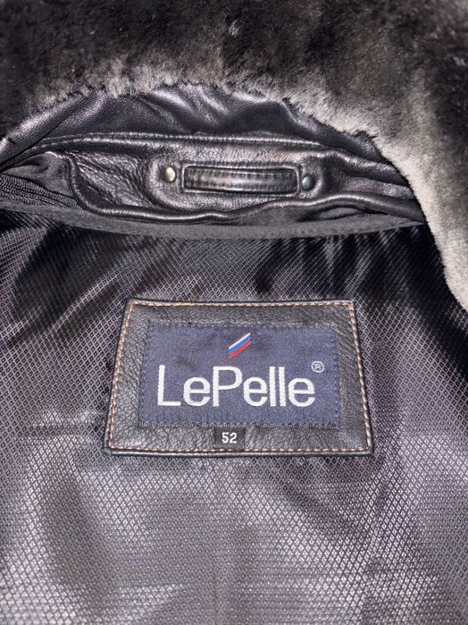 Шкіряне зимове натуральне пальто LePelle чоловіче плащ зимовий 52 розм