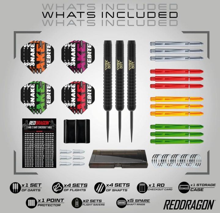 Zestaw lotek RED DRAGON Peter Wright Snakebite Ultimate 50 części