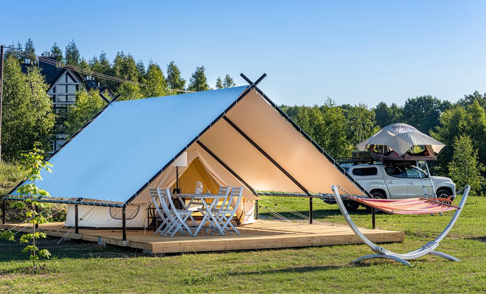 Glamping namiot 40m2 na Mazurach