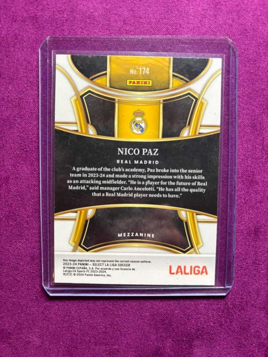 Nico Paz rookie card Panini Select